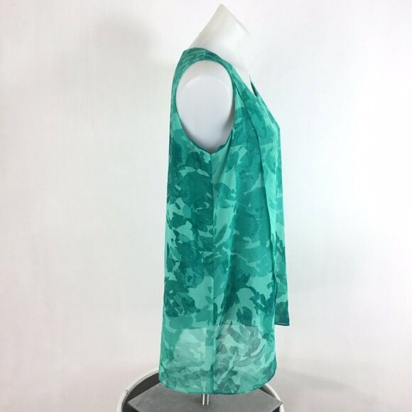 H by Halston Tank  Floral Print Chiffon Overlay - Picture 5 of 8